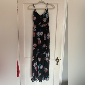 Candie’s Black Floral Maxi Dress